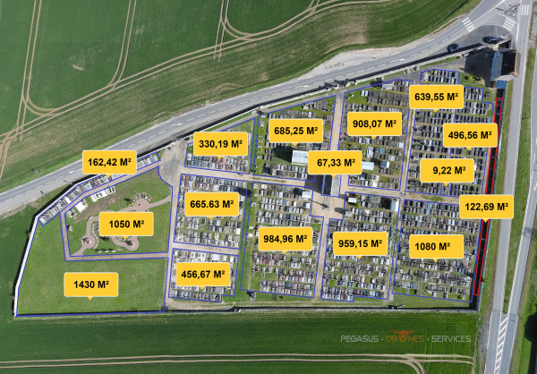 Superficie des 15 parcelles à SERVON